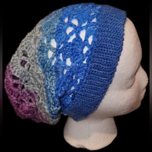 Multicolor Crochet Women's Slouch Beanie- Handmade